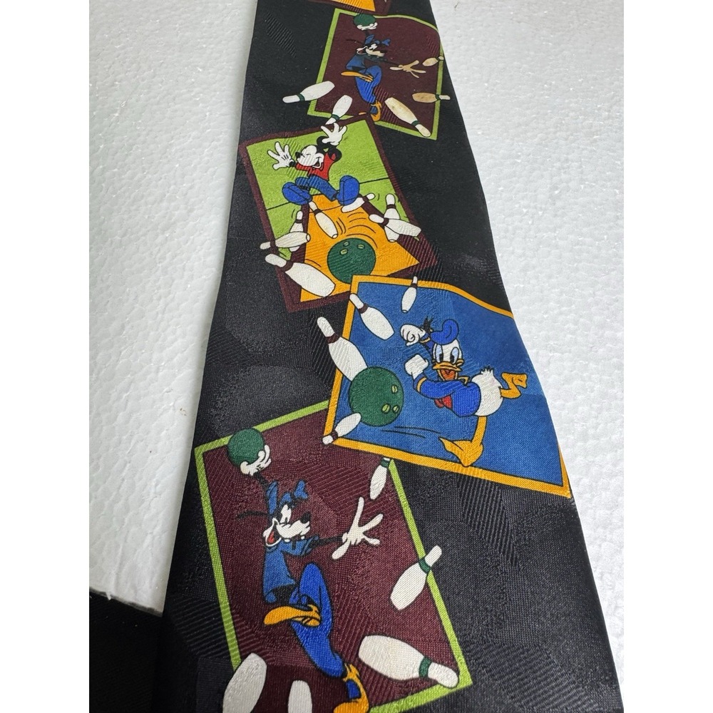 Mickey Unlimited Mickey‎ Mouse & Friends Bowling Tie 58" Long 4" Wide Nice Gift!